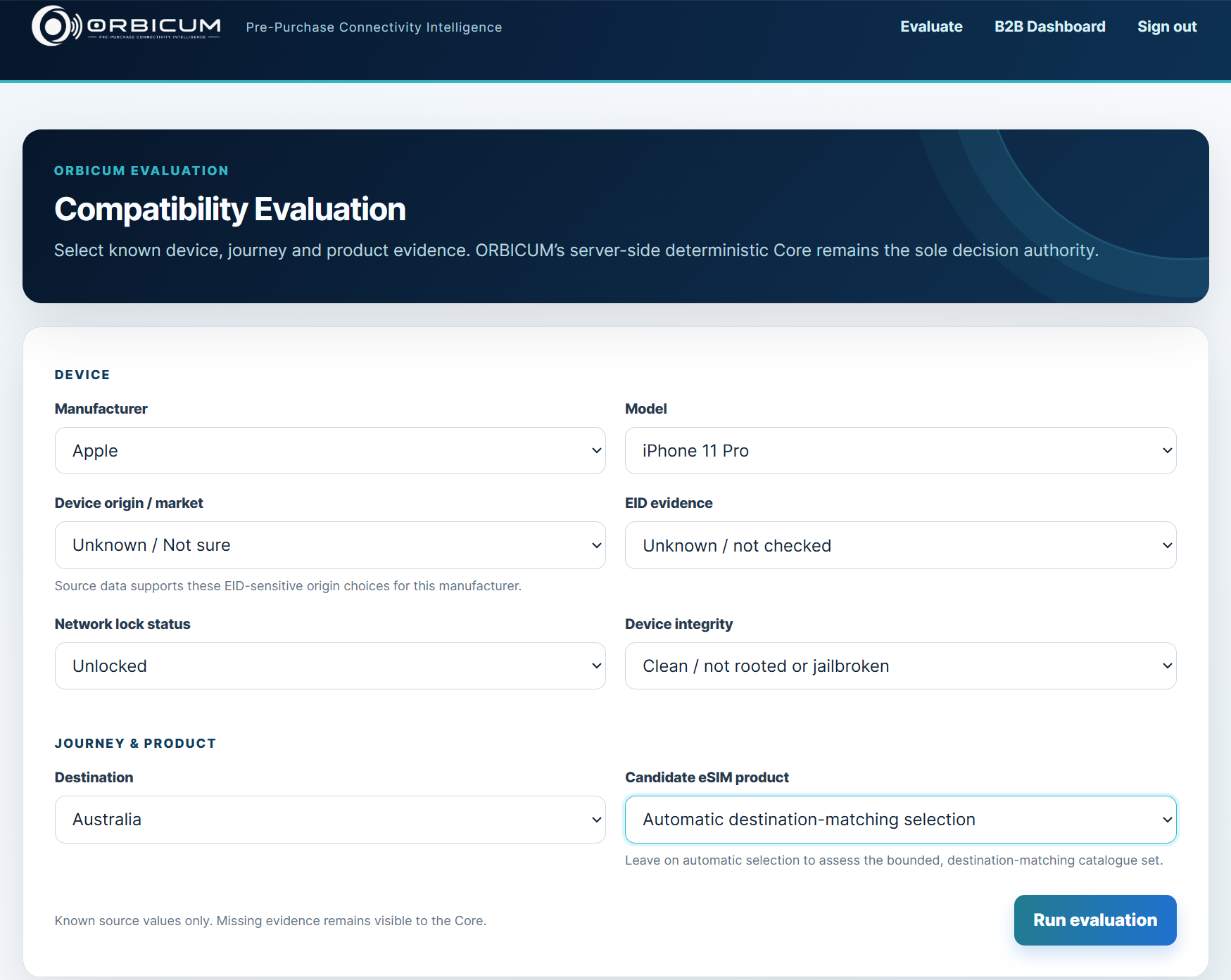 ORBICUM Seller Assessment