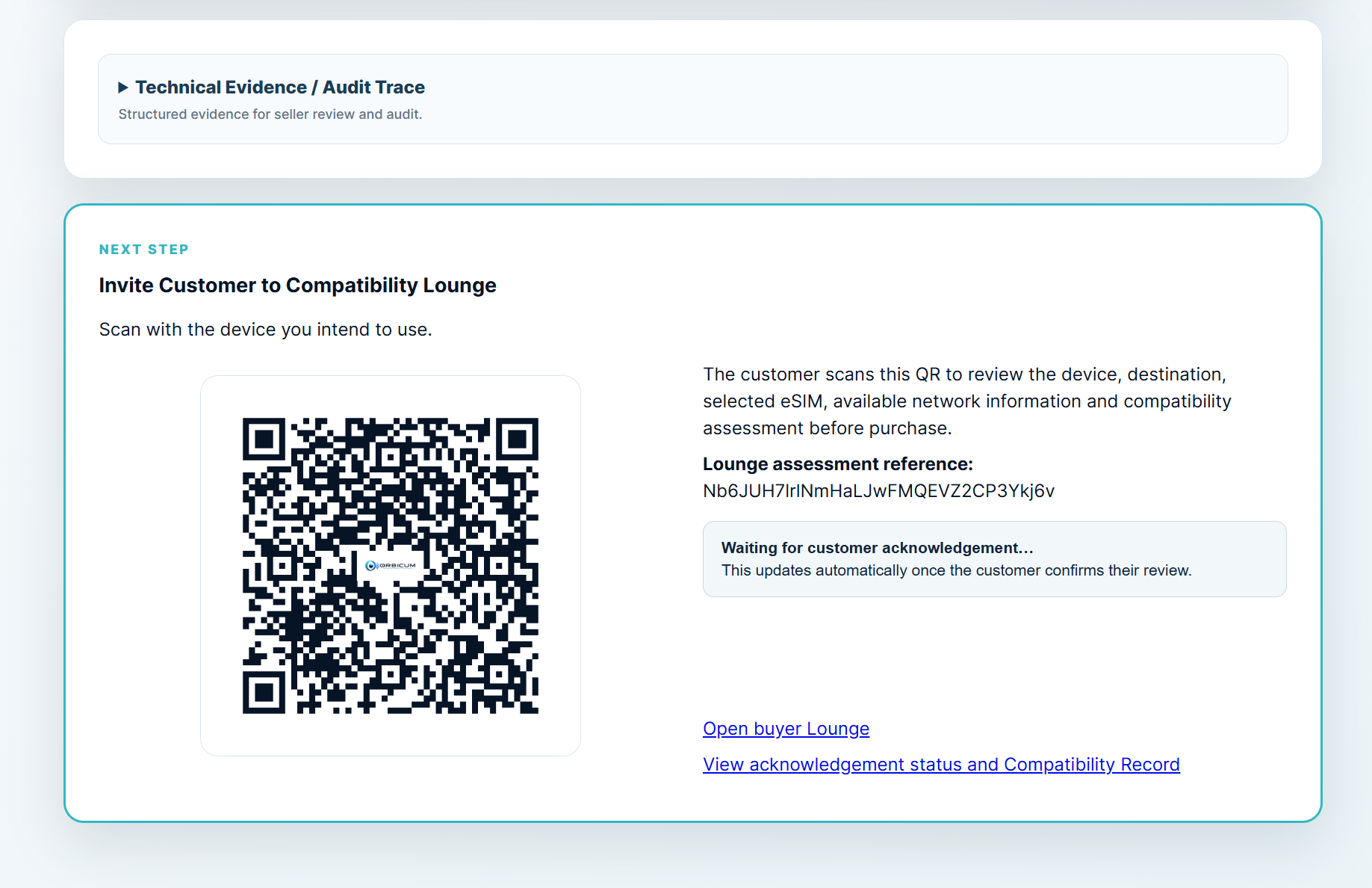 ORBICUM Customer Compatibility Lounge