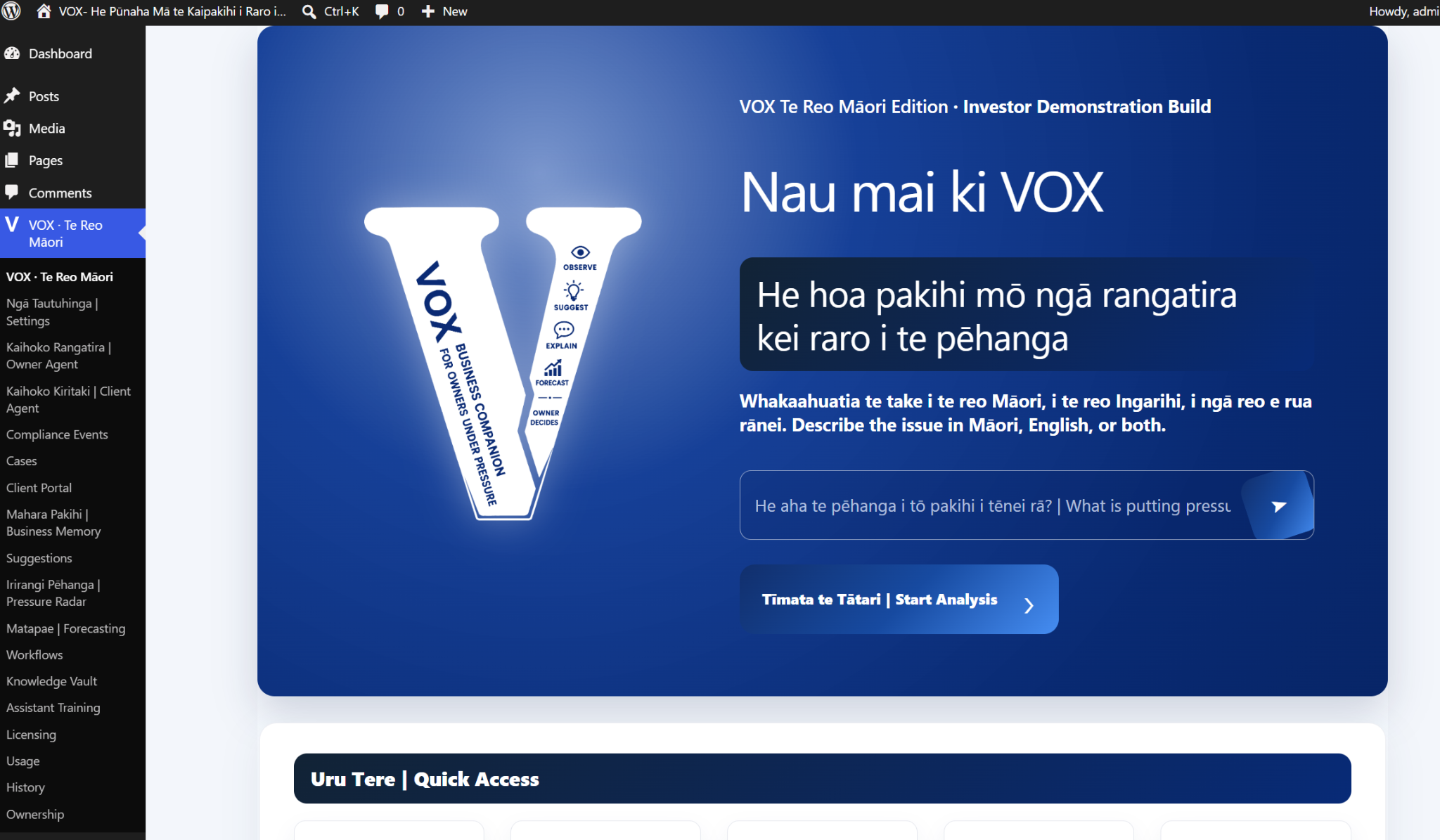 VOX Te Reo Māori Owner Agent